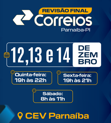 O CEV Concursos está de volta a Parnaíba!